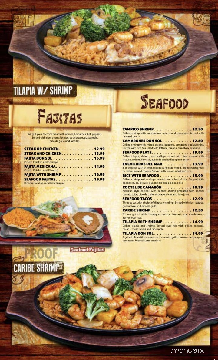Don Sol - Marion, IL menu_pic