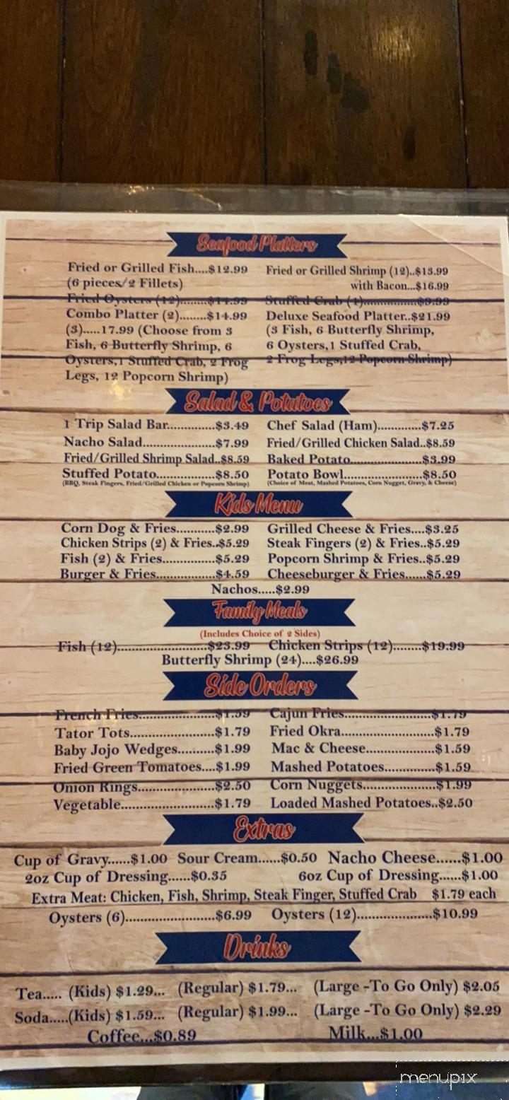 92 Restaurant - Fred, TX menu_pic
