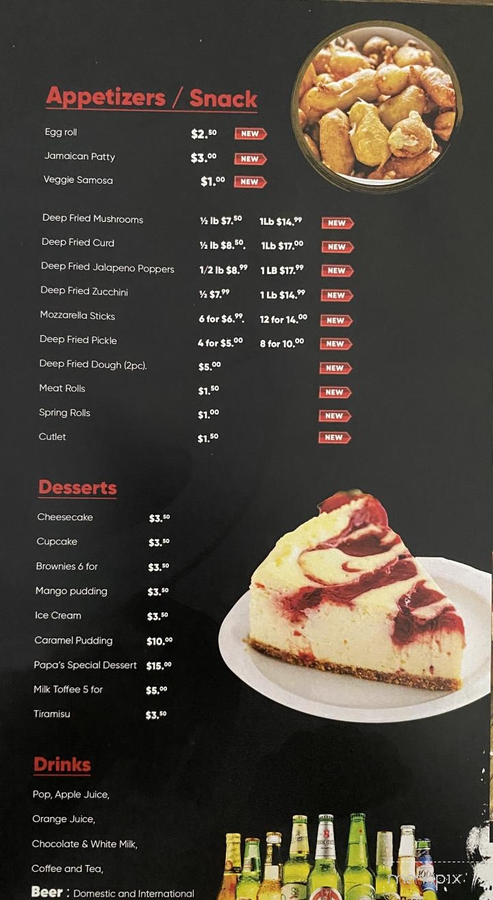 Papa Larry's Restaurant - Prescott, ON menu_pic
