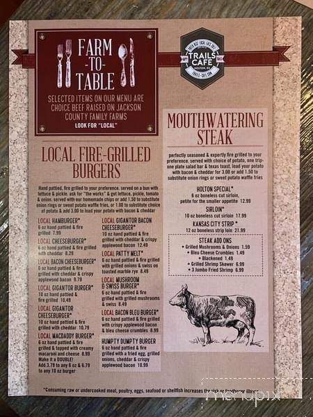 Trails Cafe - Holton, KS menu_pic