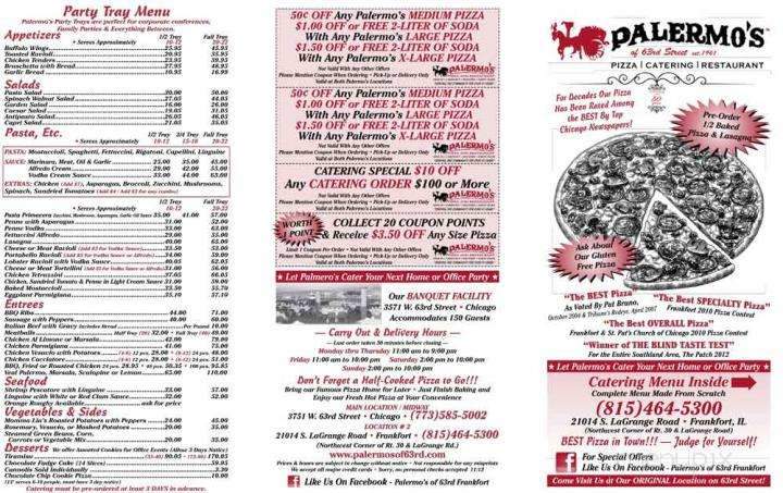 Palermo's Pizza and Resturant - Frankfort, IL