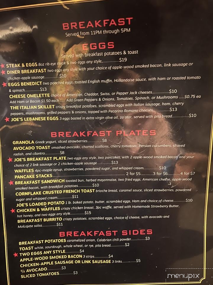 Joe's Place - Henderson, NV menu_pic