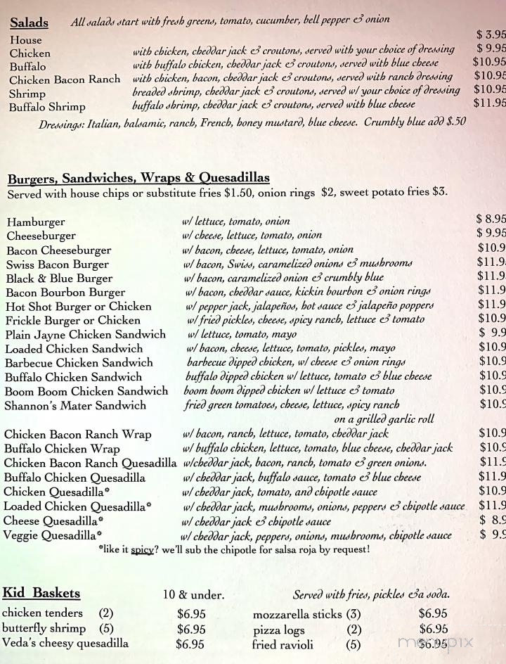 Kasoag Lake Tavern & Grill - Williamstown, NY menu_pic