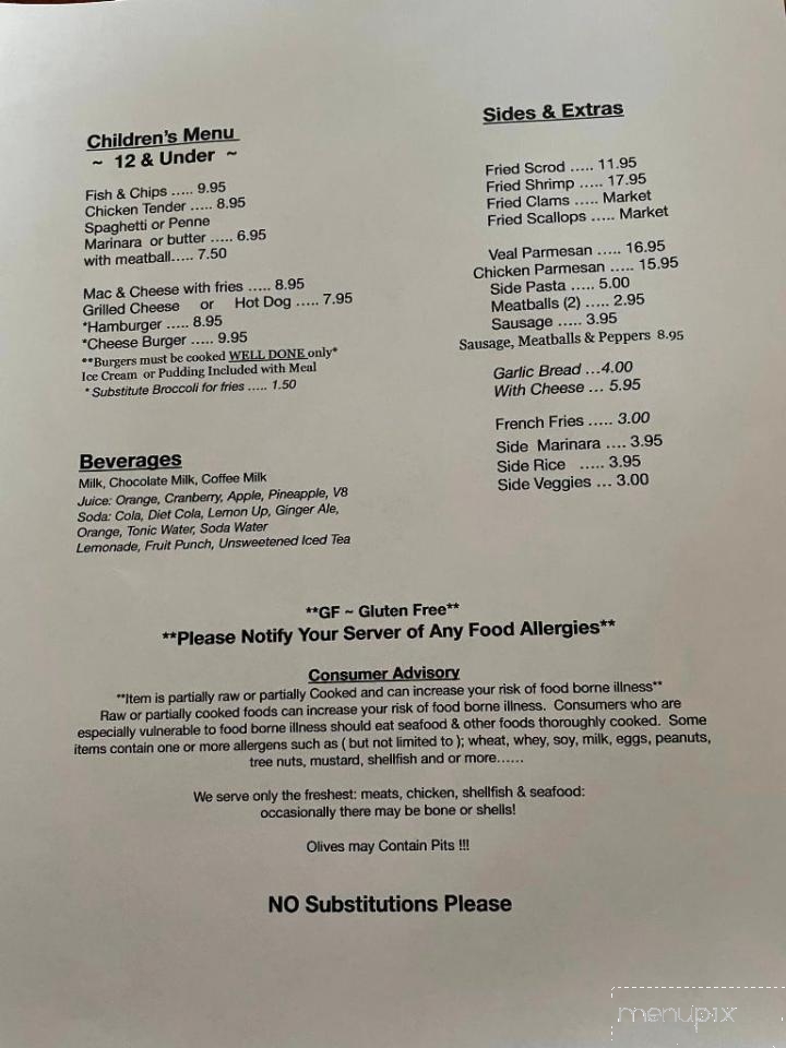 Jack's Family Restaurant - Warren, RI menu_pic
