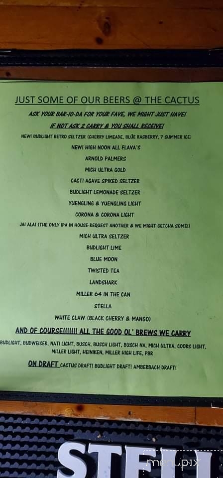 Cactus Jacks - Salt Springs, FL menu_pic