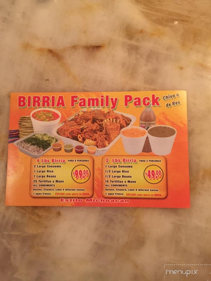 Birrieria El Canelo - Bellflower, CA menu_pic