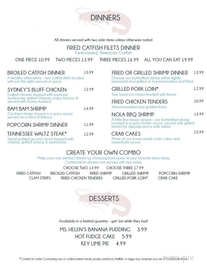 Riverview Restaurant - Ashland City, TN menu_pic