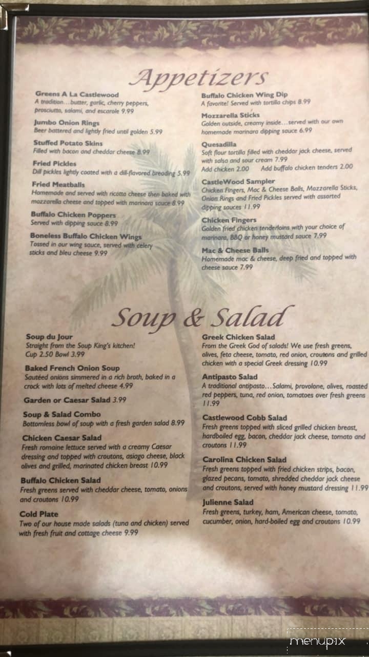 Castlewood Cafe - Utica, NY menu_pic