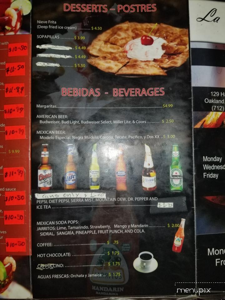 La Carreta Rosa - Council Bluffs, IA menu_pic