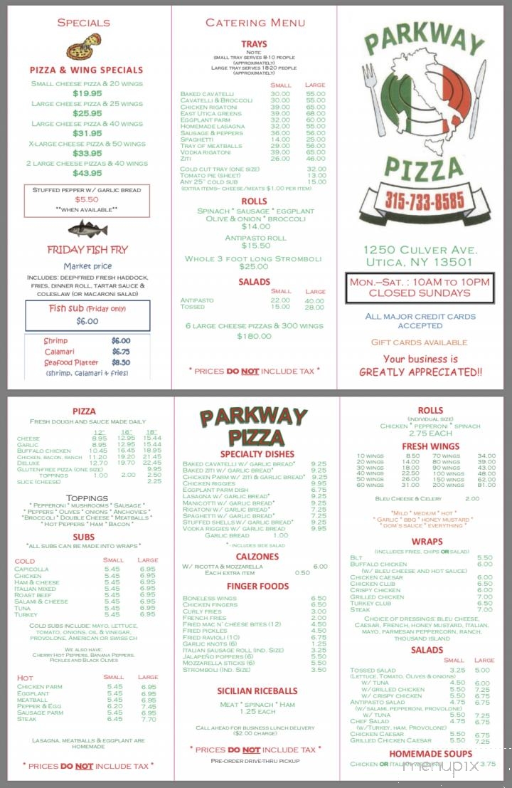 Parkway Pizza - Utica, NY