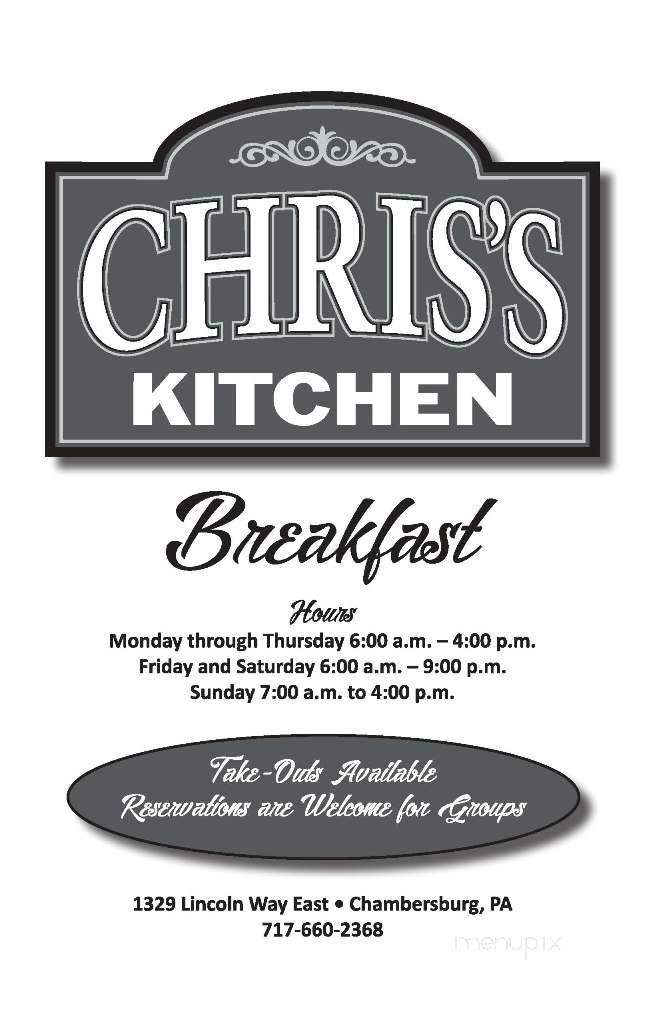 Chris's Kitchen - Chambersburg, PA