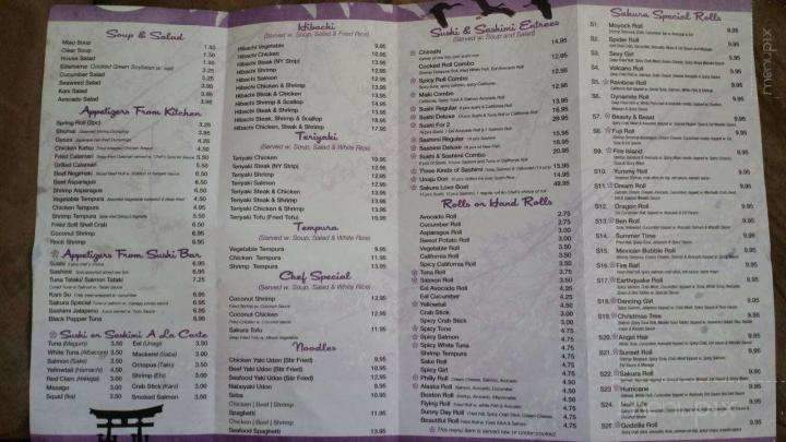 Sakura - Moyock, NC menu_pic