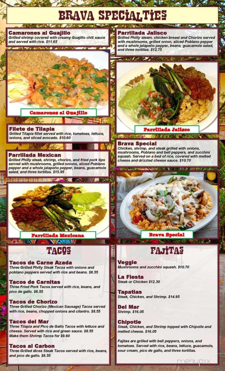 La Fiesta Brava Mexican Restaurant - West Point, MS menu_pic