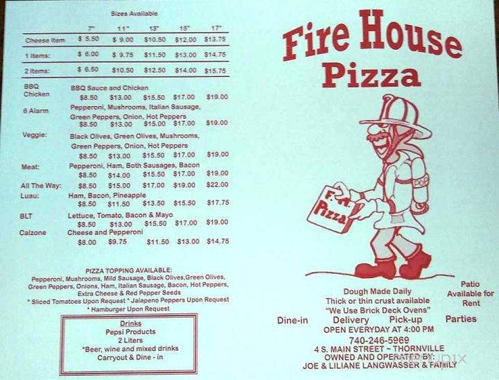 Firehouse Pizza - Thornville, OH