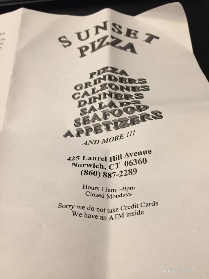 Sunset Pizza - Norwich, CT