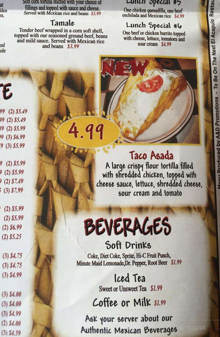 El Acapulco - Conway, AR menu_pic