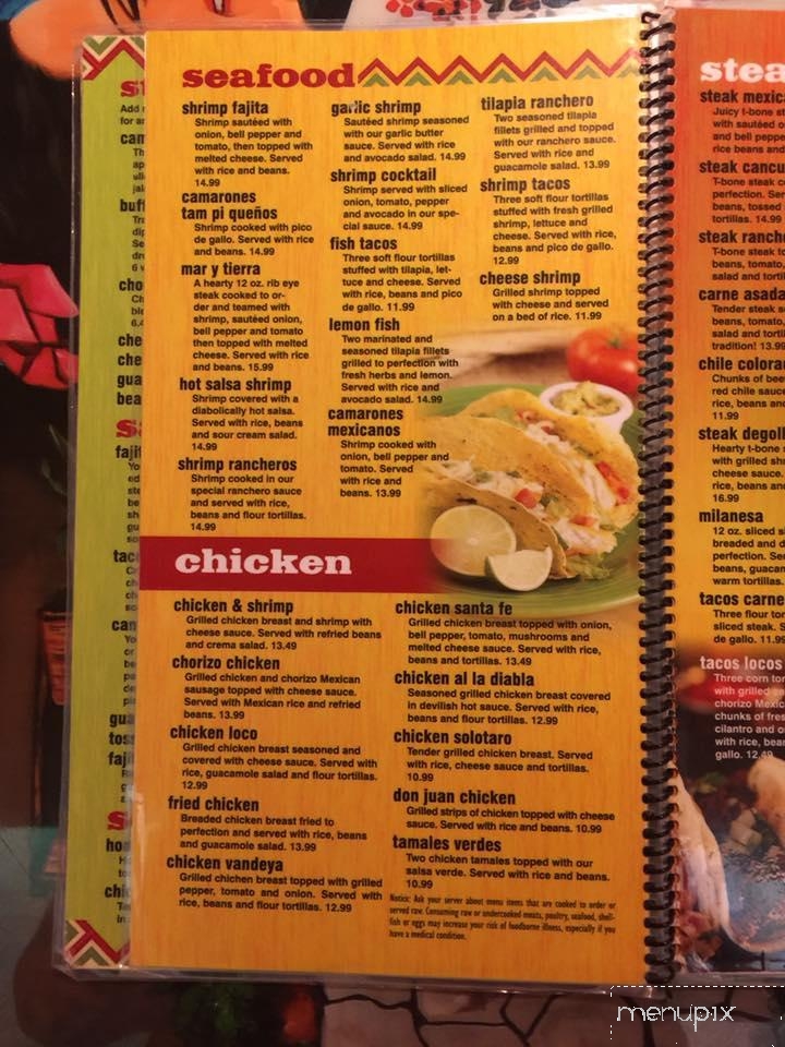 Cancun Mexican Restaurant & Cantina - Fenton, MI menu_pic