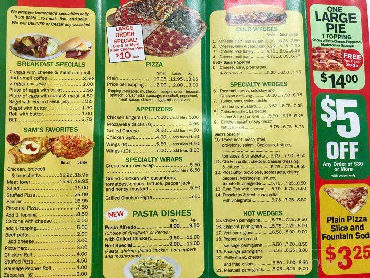 Sam's Wedges & Pizzeria - Yonkers, NY