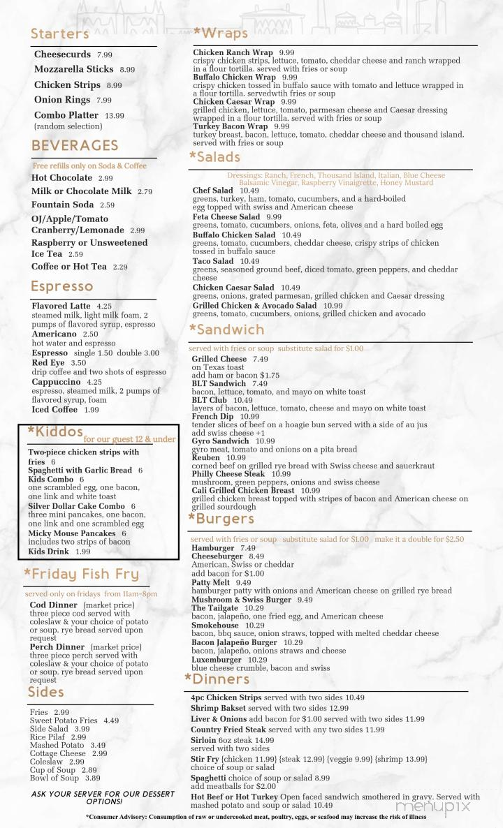 Luxembourg Cafe - Belgium, WI menu_pic