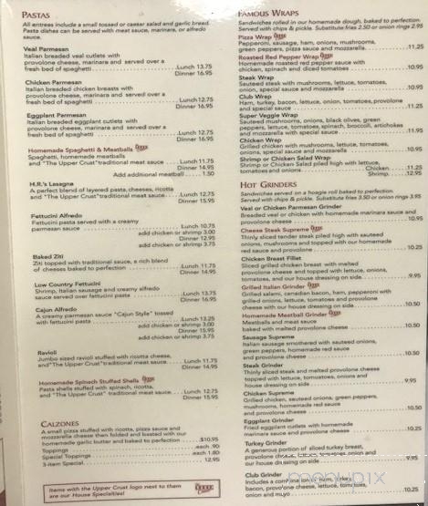 The Upper Crust - Okatie, SC menu_pic