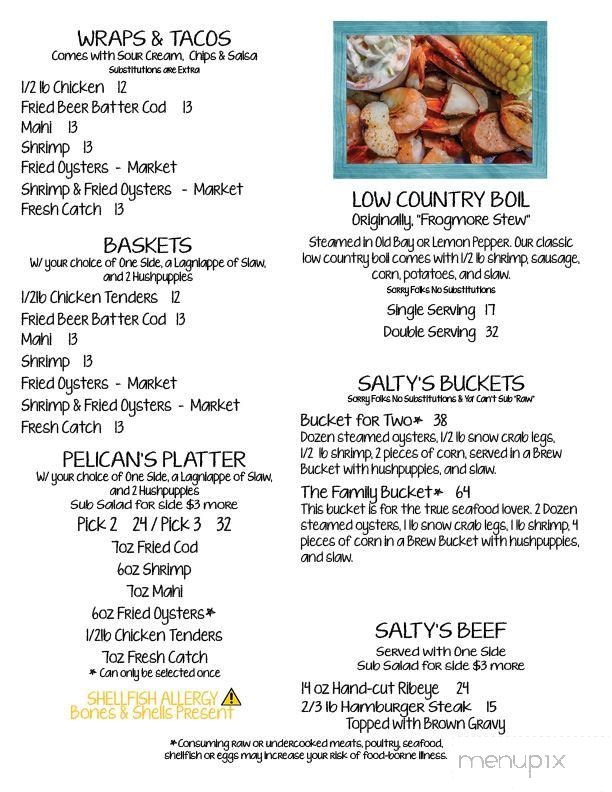 The Salty Landing - Etowah, NC menu_pic