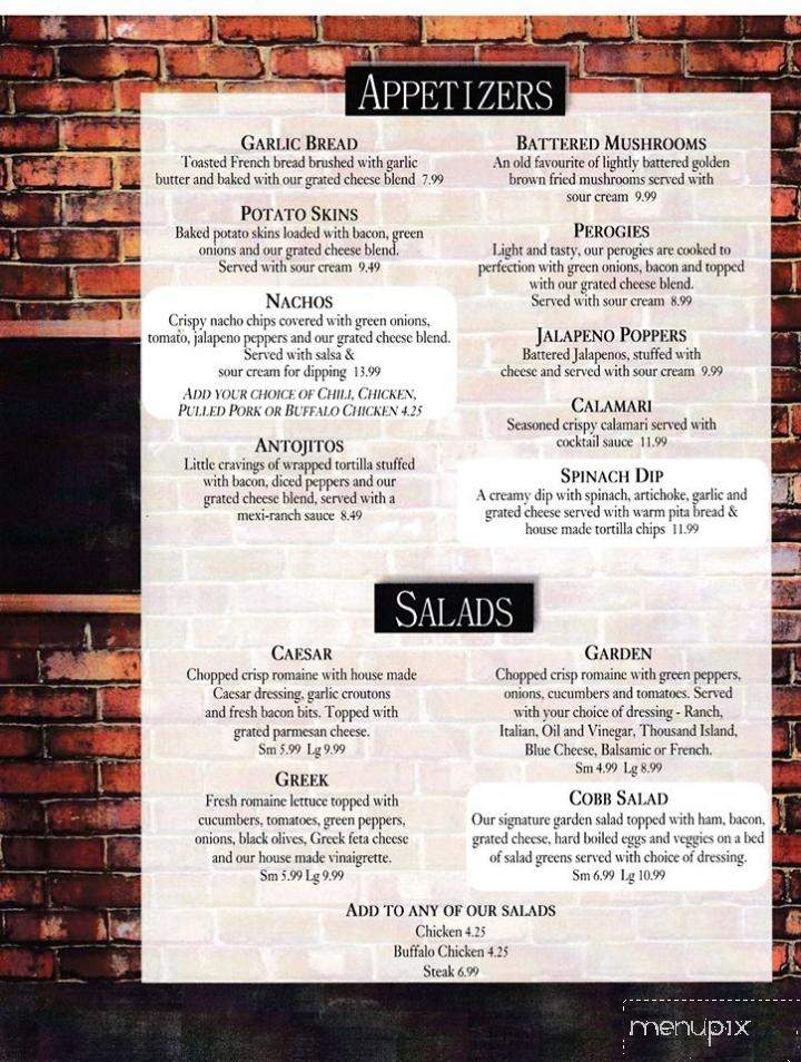 M & M Bar and Grill - Cambridge, ON menu_pic