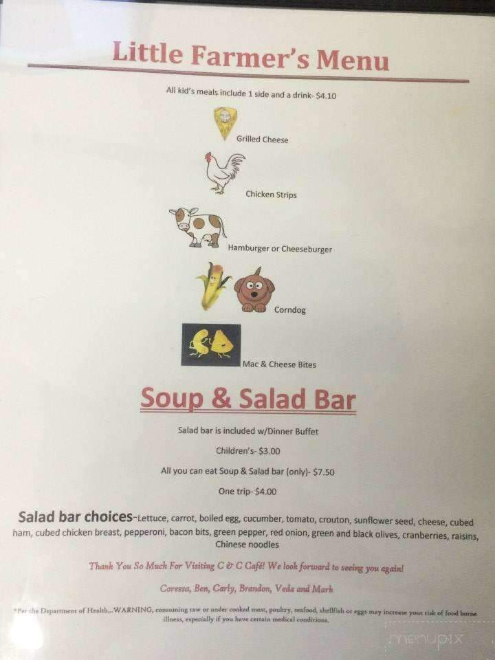 C & C Cafe - West Lebanon, IN menu_pic