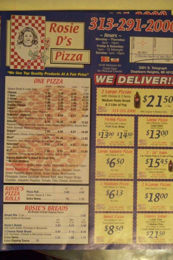 Rosie D's Pizza - Dearborn Heights, MI