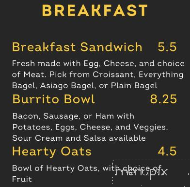 Yellow Bike Coffee - Hermantown, MN menu_pic