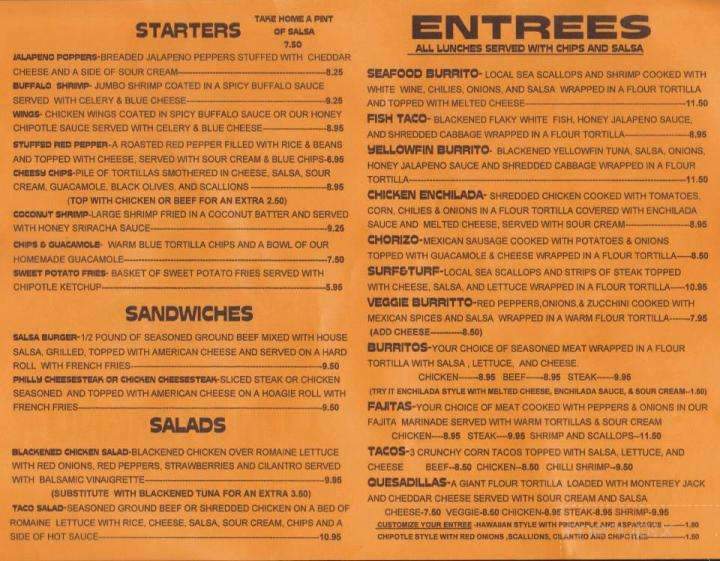 Lex Mex - Ship Bottom, NJ menu_pic
