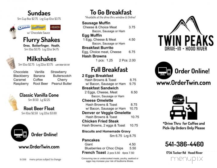 Twin Peak's Drive-In Restaurant - Hood River, OR