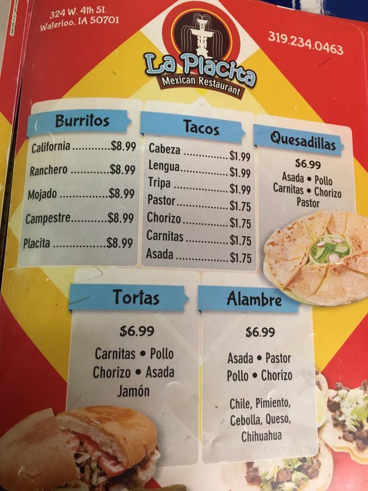 La Placita Mexican Store - Waterloo, IA menu_pic