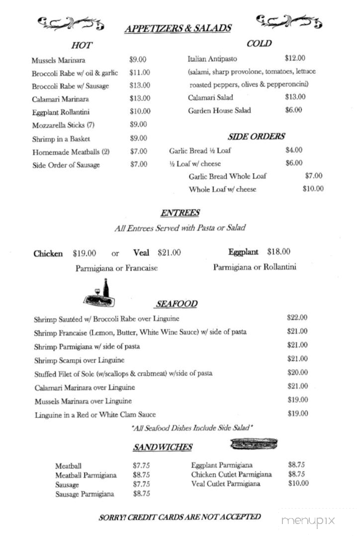 Patsy's Tavern & Restaurant - Paterson, NJ menu_pic