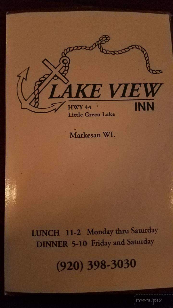 Lake View Inn - Markesan, WI menu_pic