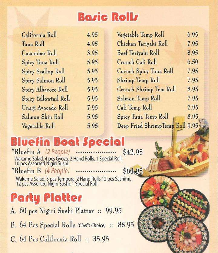 Blue Fin Sushi & Grill - Yuma, AZ menu_pic