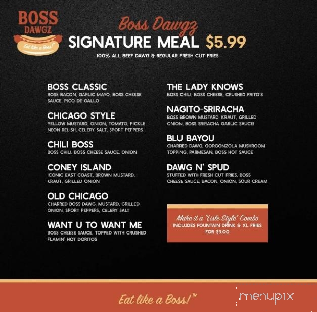 Boss Dawgz - Lisle, IL menu_pic