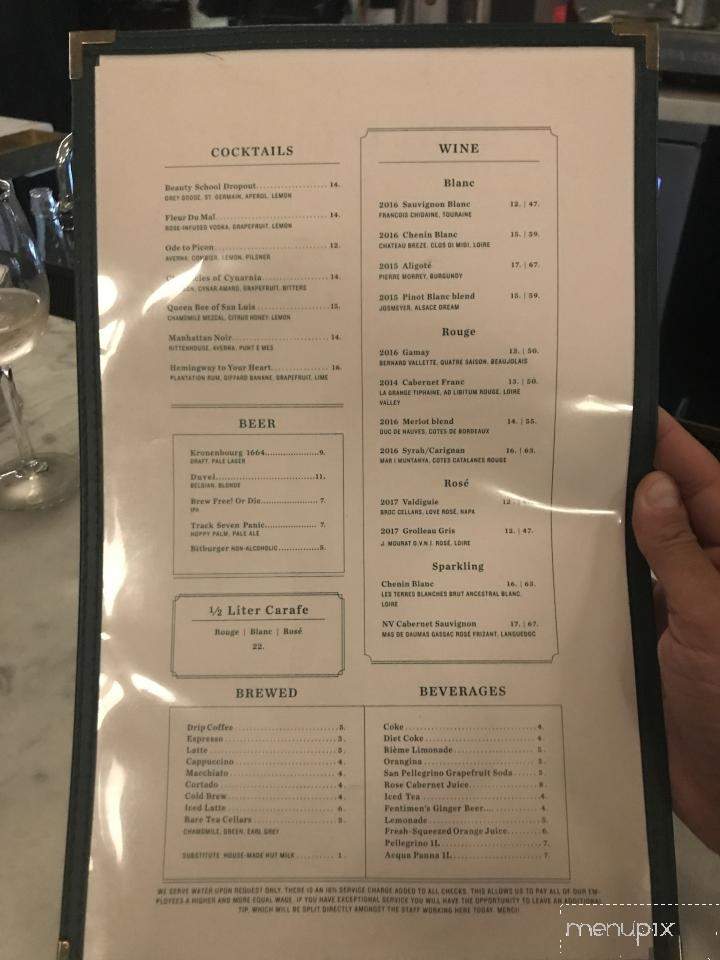 Petit Trois - Sherman Oaks, CA menu_pic