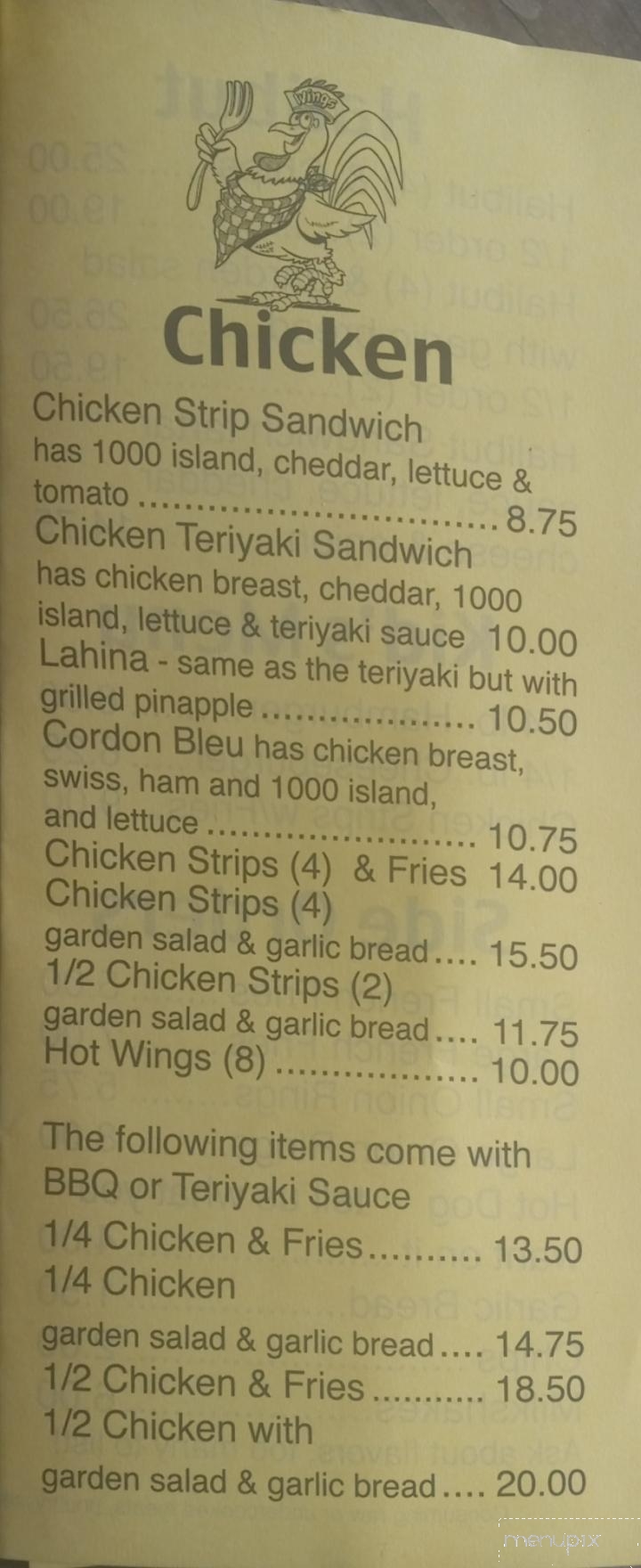 Burger Queen - Ketchikan, AK menu_pic