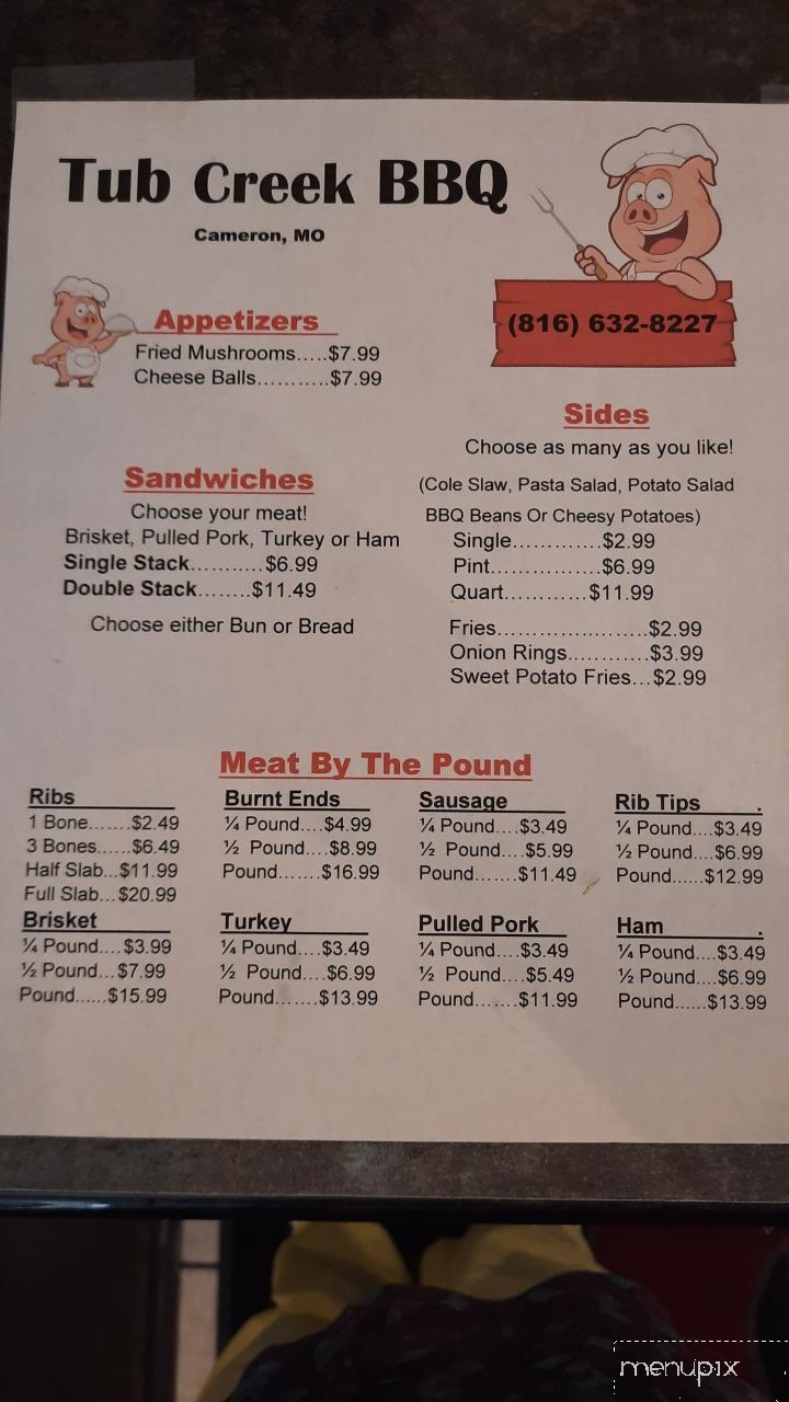 Tub Creek BBQ and Family Diner - Cameron, MO
