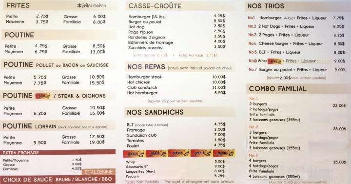 Casse-Croute Lorrain - Gatineau, QC menu_pic