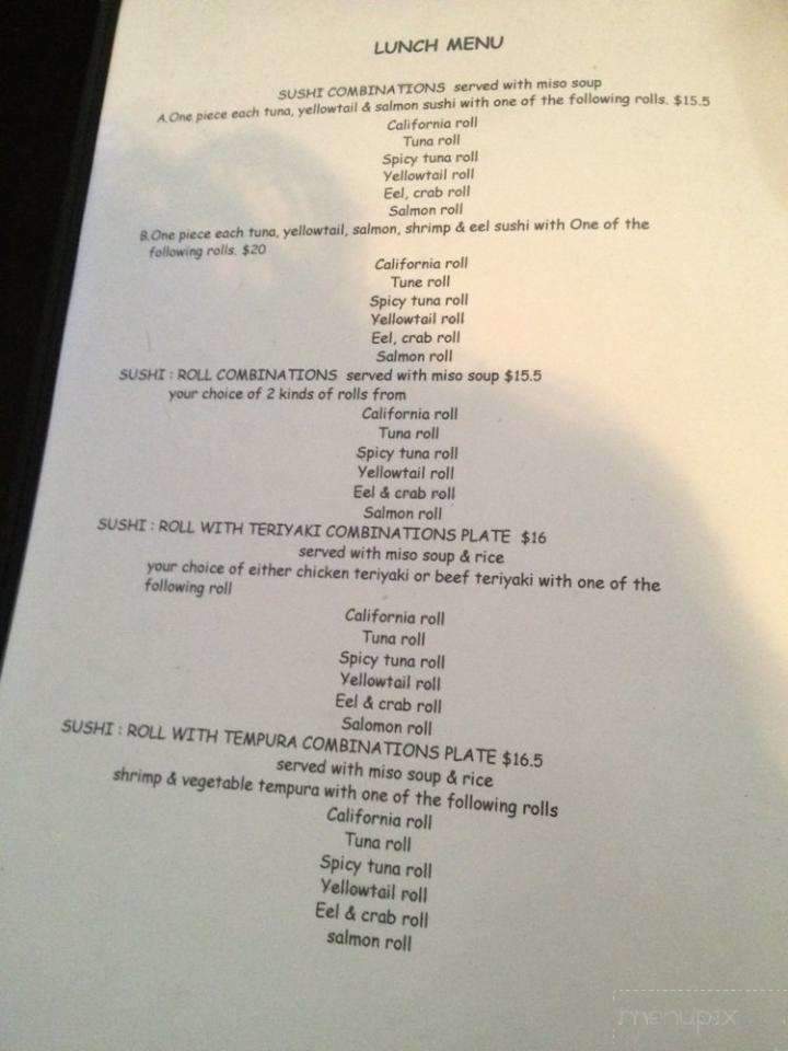 Sakana Sushi - Santa Barbara, CA menu_pic