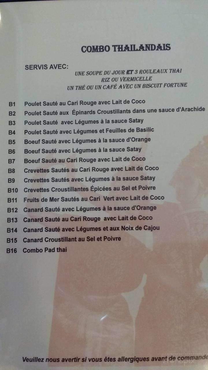 Restaurant du SiamThai - Repentigny, QC menu_pic