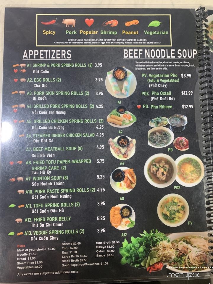 Menu of Pho One in Lewisville, TX 75067