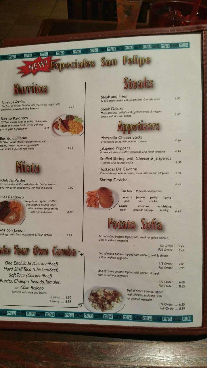 La Cascada - Lake City, AR menu_pic