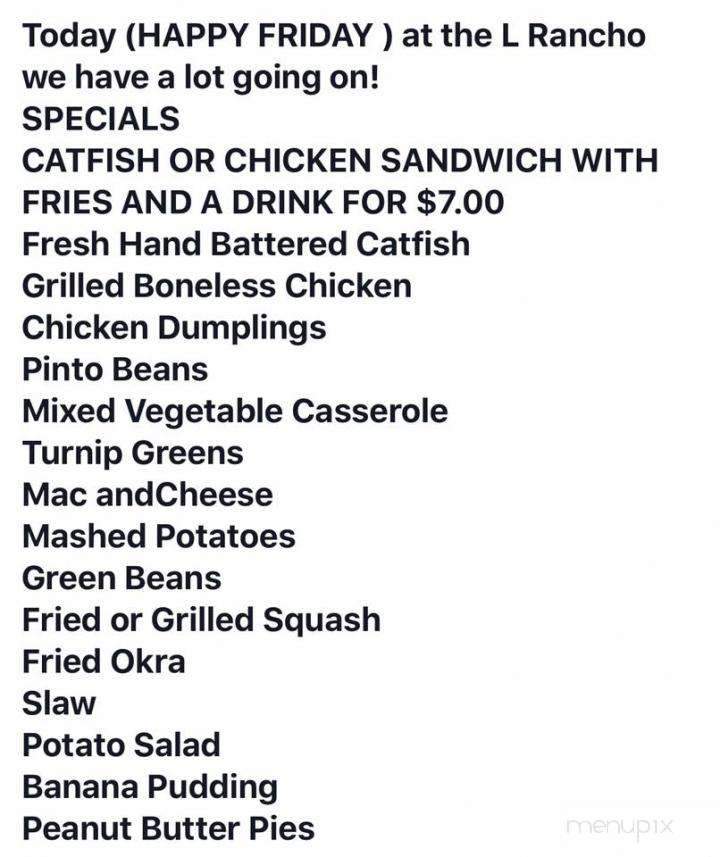 L-Rancho Club - Arab, AL menu_pic