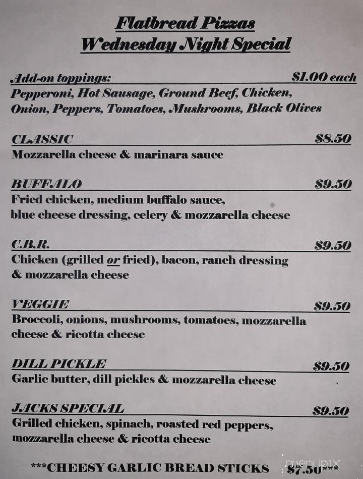 Jack's Pub - Worcester, NY menu_pic