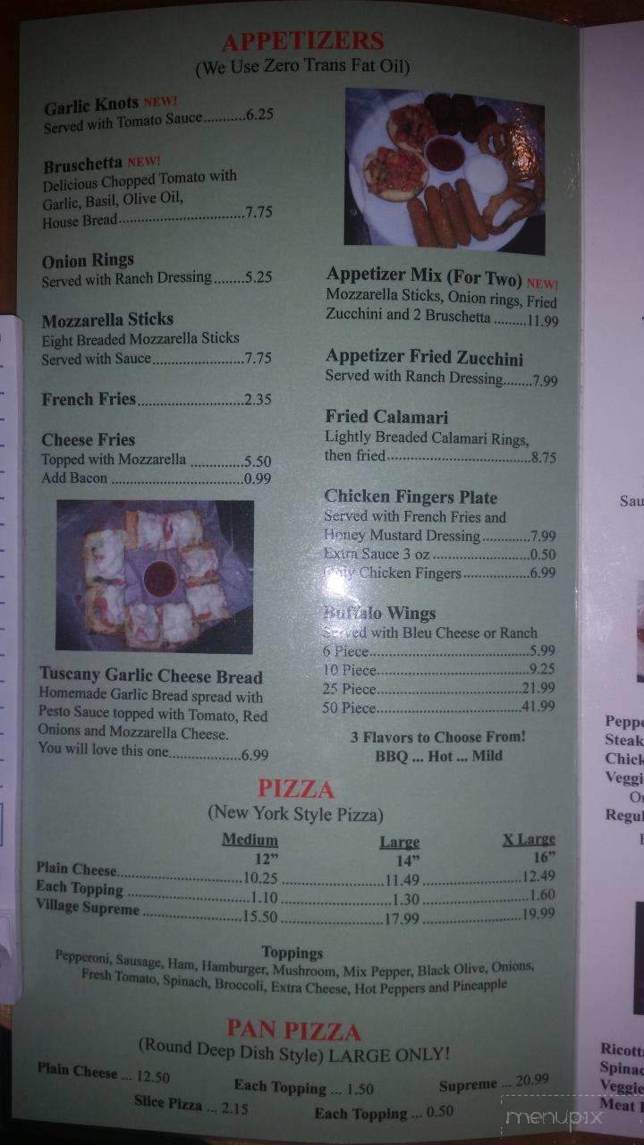 Menu of Village Pizza in Stokesdale, NC 27357