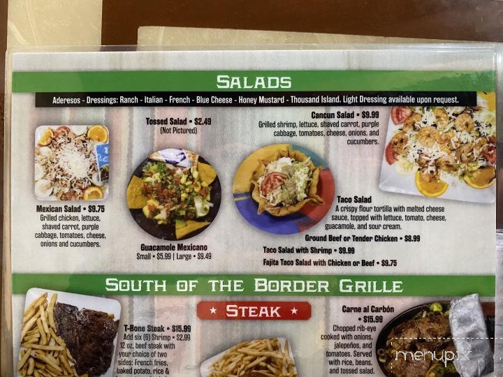 El Vallarta - Paris, TN menu_pic