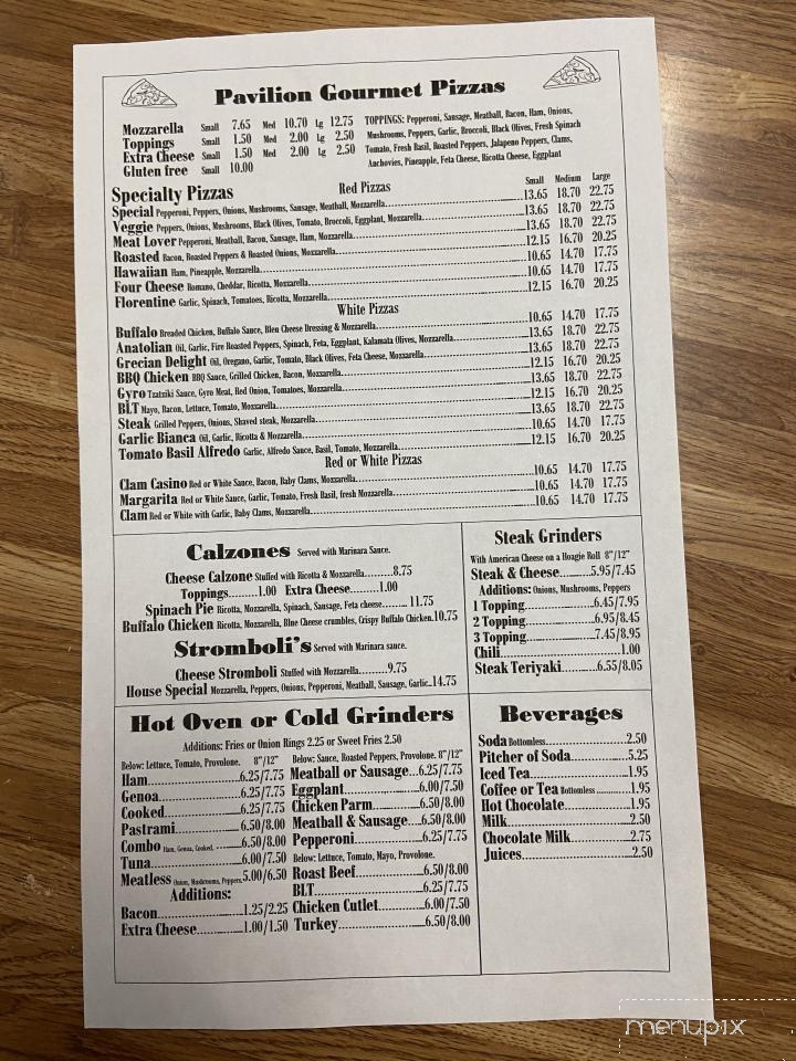 Pavilion Restaurant - Bristol, CT menu_pic