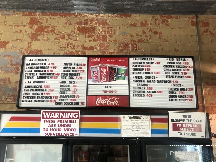 AJ's - Edna, TX menu_pic